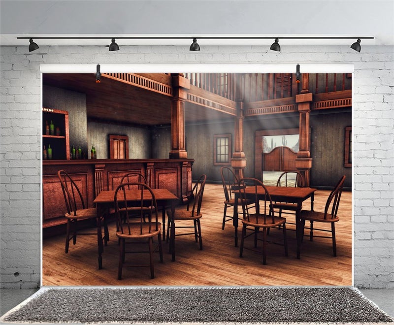 Yeele 10x8ft Wild West Backdrop Vintage Western Cowboy Saloon Bar Background Kids Adult Photo Booth Shoot Vinyl Studio Props - Image 4